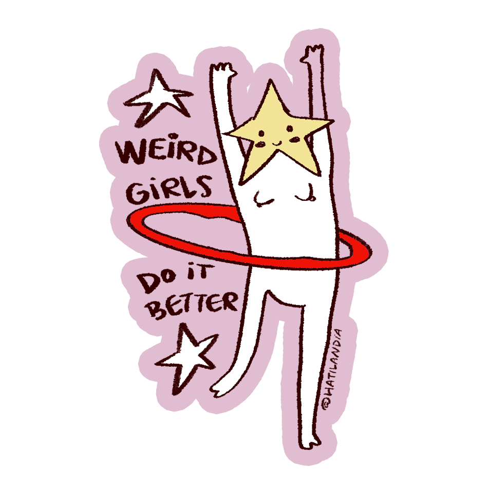 Adesivo - weird girls do it better