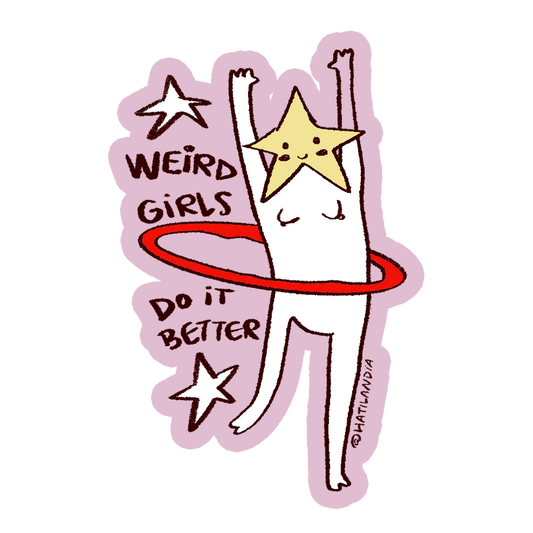 Adesivo - weird girls do it better