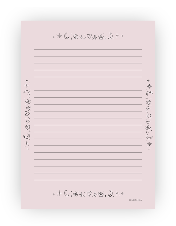 Papel de Carta Rosa Encantado