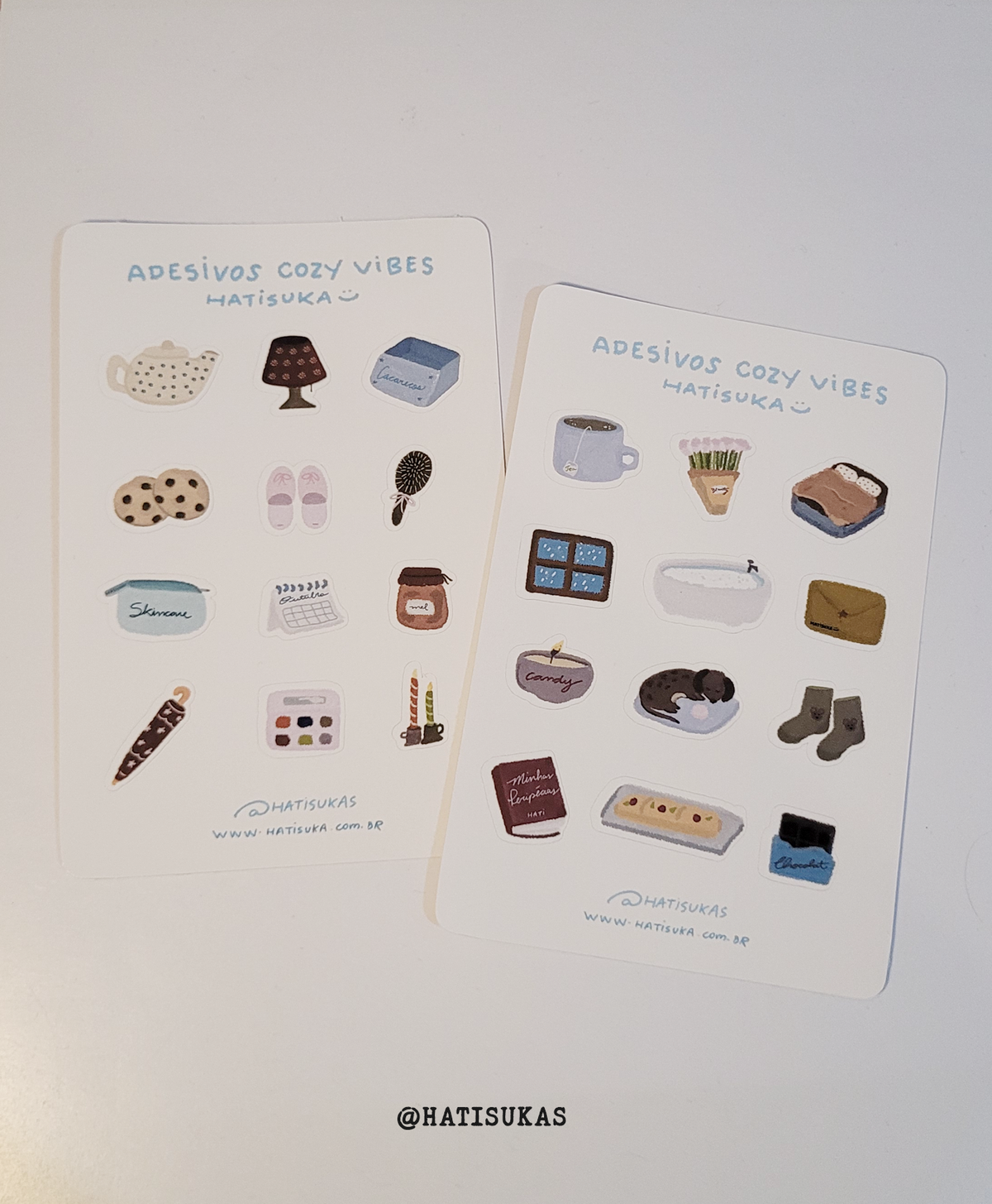 Cartelas de Adesivo - Cozy Stationery